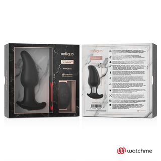 ANBIGUO - WATCHME REMOTE CONTROL ANAL PLUG VIBRATOR WITH AMADEUS BEADS ROTATION