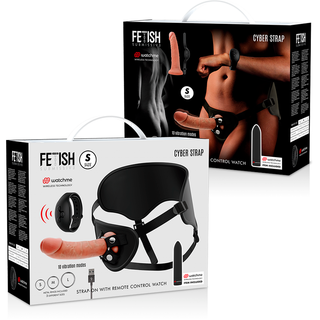 FETISH SUBMISSIVE CYBER STRAP - HARNESS WITH DILDO AND REMOTE CONTROL BULLET TECHNOLOGY WATCHME S