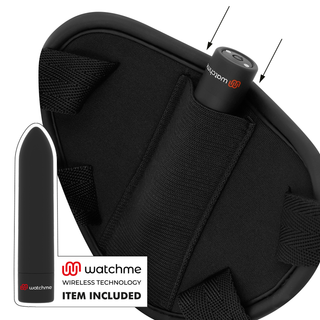 FETISH SUBMISSIVE CYBER STRAP - HARNESS WITH DILDO AND REMOTE CONTROL BULLET TECHNOLOGY WATCHME L