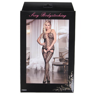 QUEEN LINGERIE - BODYSTOCKING WITH OPENING S/L