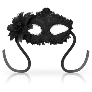 OHMAMA - ANTIZAZ FLOWER SIDE MASKS VENETIAN STYLE - BLACK