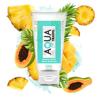 AQUA TRAVEL - WATER BASED LUBRICANT FLAVOR TROPICAL FRUITS - 50 ML