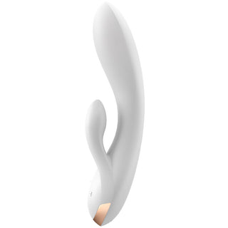SATISFYER - WHITE DOUBLE FLEX VIBRATOR APPLICATION