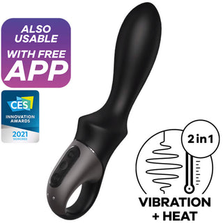 SATISFYER - HEAT CLIMAX BLACK ANAL VIBRATOR APPLICATION