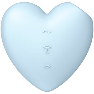 SATISFYER - CUTIE HEART BLUE AIR PULSE STIMULATOR AND VIBRATOR