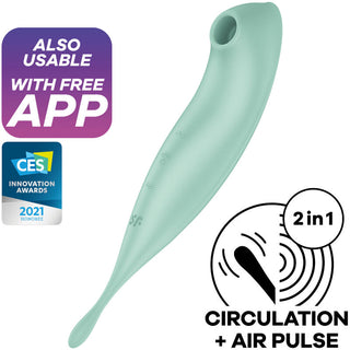 SATISFYER - TWIRLING PRO+ RED STIMULATOR AND VIBRATOR APP