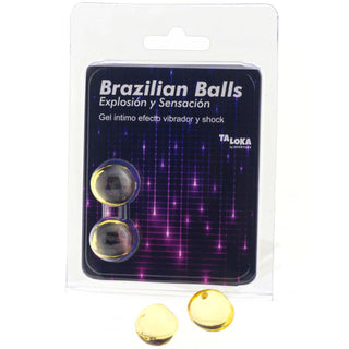 TALOKA - 2 VIBRATING BRAZILIAN BALLS &amp; EXCITING GEL SHOCK EFFECT