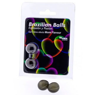 TALOKA - 2 BRAZILIAN BALLS PLUS EXCITING GEL FLAVOR EFFECT