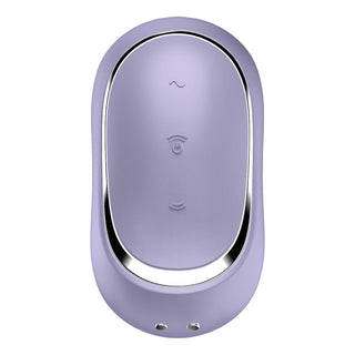 SATISFYER - DOUBLE AIR PULSE PRO TO GO 2 PURPLE STIMULATOR AND VIBRATOR