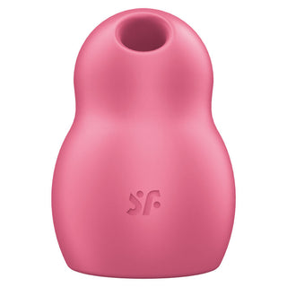 SATISFYER - DOUBLE AIR PULSE PRO TO GO 1 RED STIMULATOR AND VIBRATOR