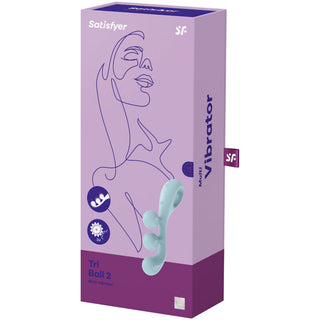 SATISFYER - MULTI TRI BALL 2 BLUE VIBRATOR