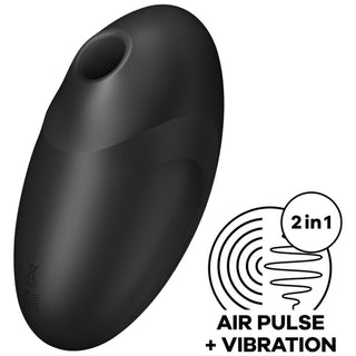 SATISFYER - VULVA LOVER 3 BLACK STIMULATOR AND VIBRATOR