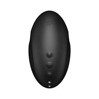 SATISFYER - VULVA LOVER 3 BLACK STIMULATOR AND VIBRATOR