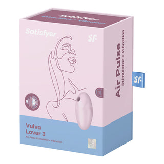 SATISFYER - VULVA LOVER 3 BLACK STIMULATOR AND VIBRATOR