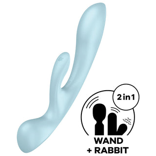 SATISFYER - TRIPLE OH PINK HYBRID VIBRATION