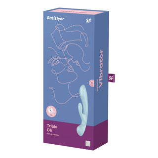 SATISFYER - TRIPLE OH PINK HYBRID VIBRATION