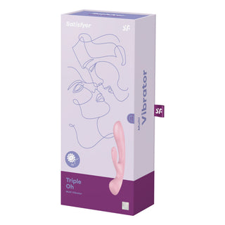 SATISFYER - TRIPLE OH PINK HYBRID VIBRATION
