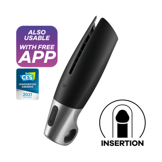 SATISFYER - POWERFUL BLACK MASTURBATOR