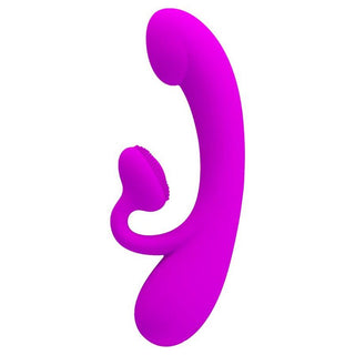 PRETTY LOVE - SINCERE VIBRATOR AND CLITORIS SUCTION CUP SILICONE PURPLE