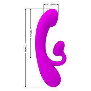 PRETTY LOVE - SINCERE VIBRATOR AND CLITORIS SUCTION CUP SILICONE PURPLE