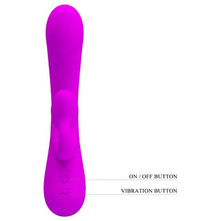 PRETTY LOVE - SINCERE VIBRATOR AND CLITORIS SUCTION CUP SILICONE PURPLE