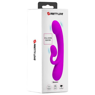 PRETTY LOVE - SINCERE VIBRATOR AND CLITORIS SUCTION CUP SILICONE PURPLE