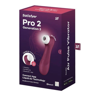 SATISFYER - PRO 2 GENERATION 3 WINE RED BLUETOOTH AND APPLICATION