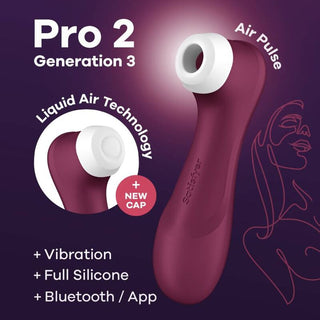 SATISFYER - PRO 2 GENERATION 3 WINE RED BLUETOOTH AND APPLICATION