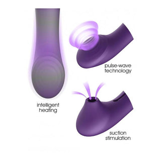 ZALO - QUEEN PULSE WAVE CLIT STIM PURPLE SET