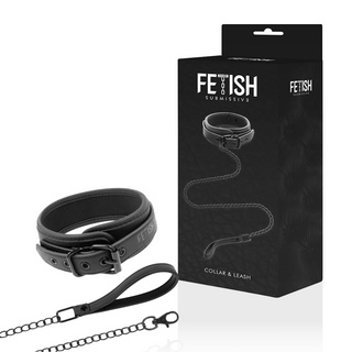 FETISH SUBMISSIVE - CHAIN ​​COLLAR WITH NOPRENE LINING