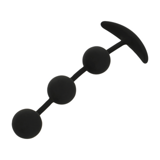 BLACK&amp;SILVER - HARRY ANAL PRUNING 3 SILICONE SPHERES 14 CM