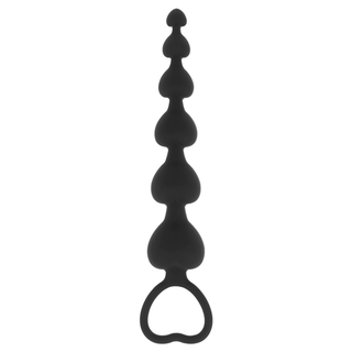BLACK&amp;SILVER - MILA ANAL HEART CHAIN ​​18 CM