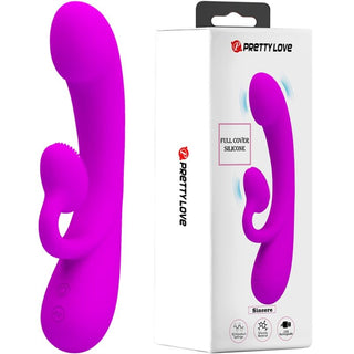 PRETTY LOVE - SINCERE VIBRATOR AND CLITORIS SUCTION CUP SILICONE PURPLE