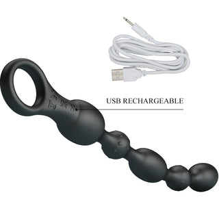 PRETTY LOVE - ANAL BALLS VAN 10 VIBRATIONS RECHARGEABLE SILICONE