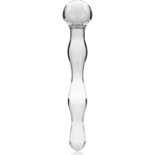 NEBULA SERIES BY IBIZA - MODÈLE 13 GODE EN VERRE BOROSILICATE CLAIR 18 CM -O- 3.5 CM