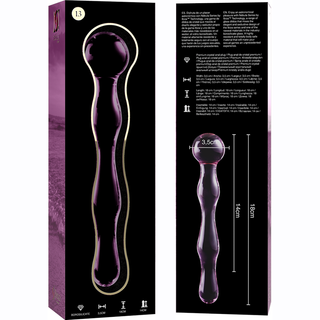 NEBULA SERIES BY IBIZA - MODÈLE 13 GODE EN VERRE BOROSILICATE CLAIR 18 CM -O- 3.5 CM