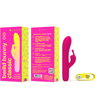 B SWISH - CLASSIC RECHARGEABLE VIBRATOR BWILD BUNNY INFINITE SILICONE PINK