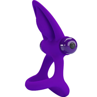 PRETTY LOVE - VIBRATOR RING 10 VIBRATIONS SILICONE PURPLE