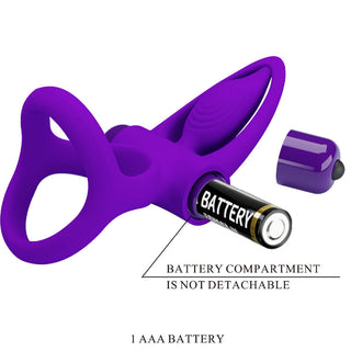 PRETTY LOVE - VIBRATOR RING 10 VIBRATIONS SILICONE PURPLE
