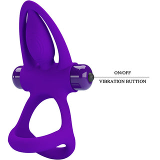 PRETTY LOVE - VIBRATOR RING 10 VIBRATIONS SILICONE PURPLE