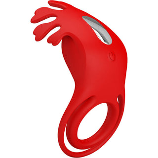 PRETTY LOVE - RUBEN VIBRATOR RING 7 VIBRATIONS RED SILICONE