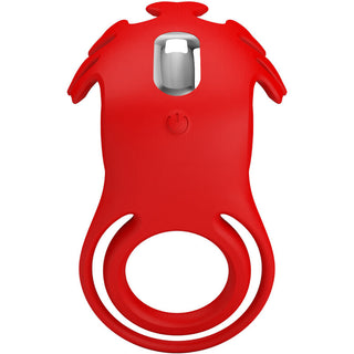 PRETTY LOVE - RUBEN VIBRATOR RING 7 VIBRATIONS RED SILICONE