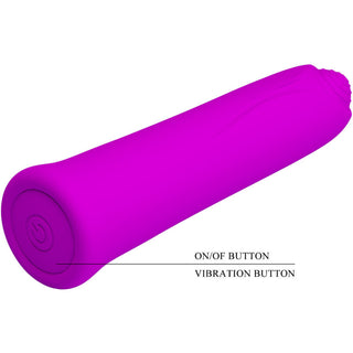 PRETTY LOVE - CURTIS MINI SUPER POWER VIBRATOR 12 VIBRATIONS IN PURPLE SILICONE