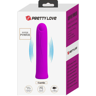 PRETTY LOVE - CURTIS MINI SUPER POWER VIBRATOR 12 VIBRATIONS IN PURPLE SILICONE