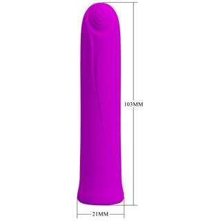 PRETTY LOVE - CURTIS MINI SUPER POWER VIBRATOR 12 VIBRATIONS IN PURPLE SILICONE