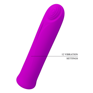 PRETTY LOVE - CURTIS MINI SUPER POWER VIBRATOR 12 VIBRATIONS IN PURPLE SILICONE