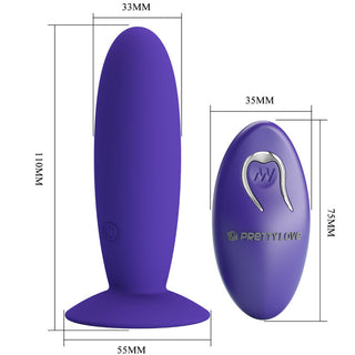 PRETTY LOVE - YOUTH PLUG ANAL VIBRATOR REMOTE CONTROL PURPLE