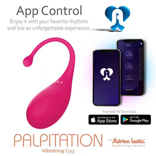 ADRIEN LASTIC - PINK PALPITATION VIBRATING EGG - FREE APP