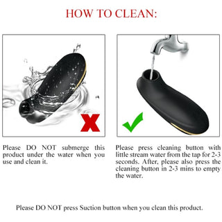 PRETTY LOVE - LUXURY RECHARGEABLE SUCTION MASSAGER BLACK