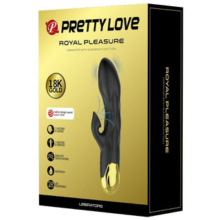 PRETTY LOVE - LUXURY RECHARGEABLE BLACK GOLD PLATED VIBRATOR